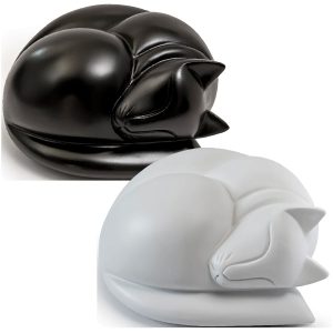 Sleeping Cat Urn - Resin